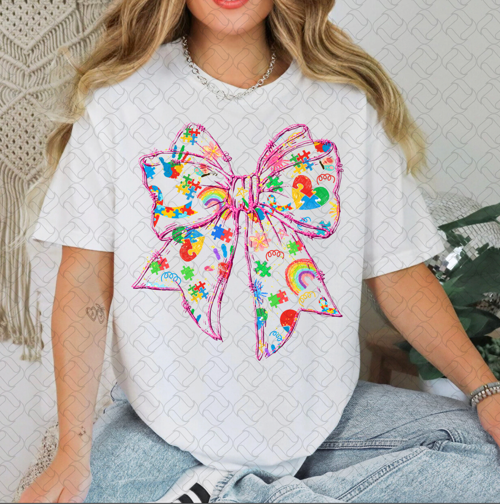 Autism Bow Crayon