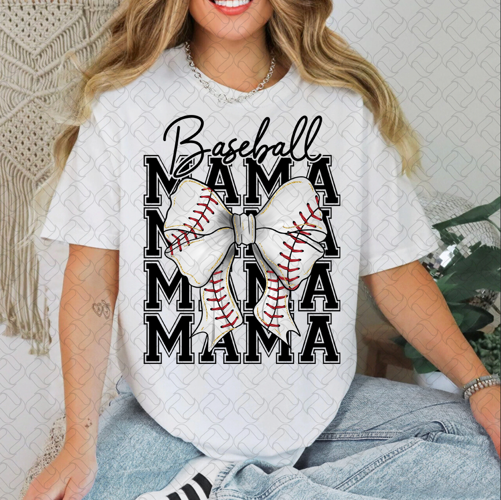 Baseball Mama Bow