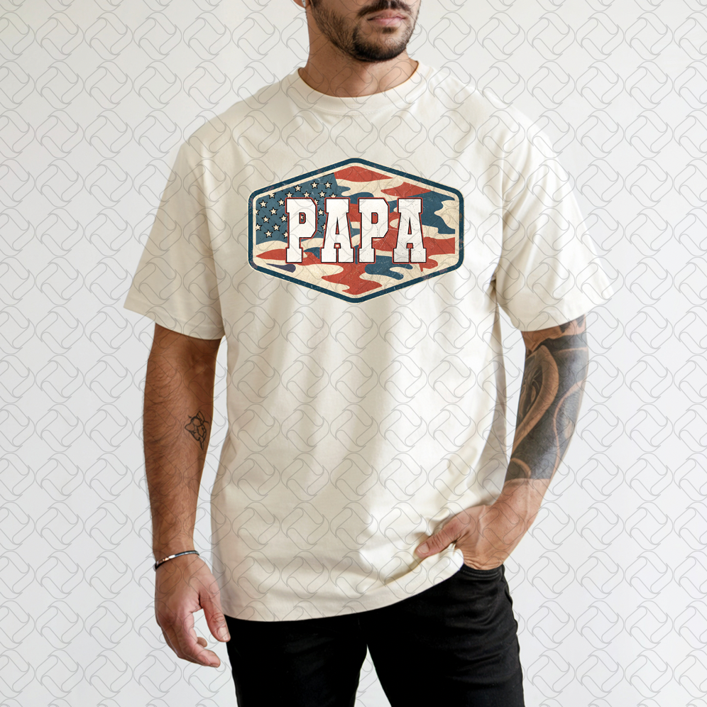 Distressed Patriotic papa