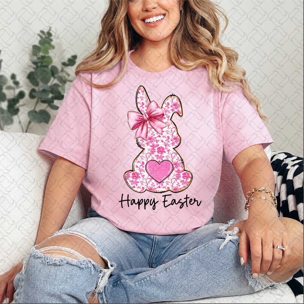 Happy Easter Floral Bunny