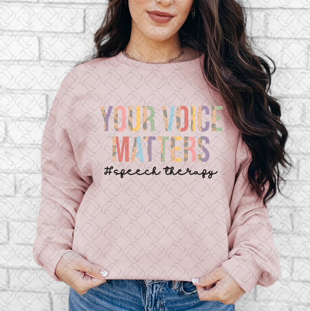 your voice matters speech therapist