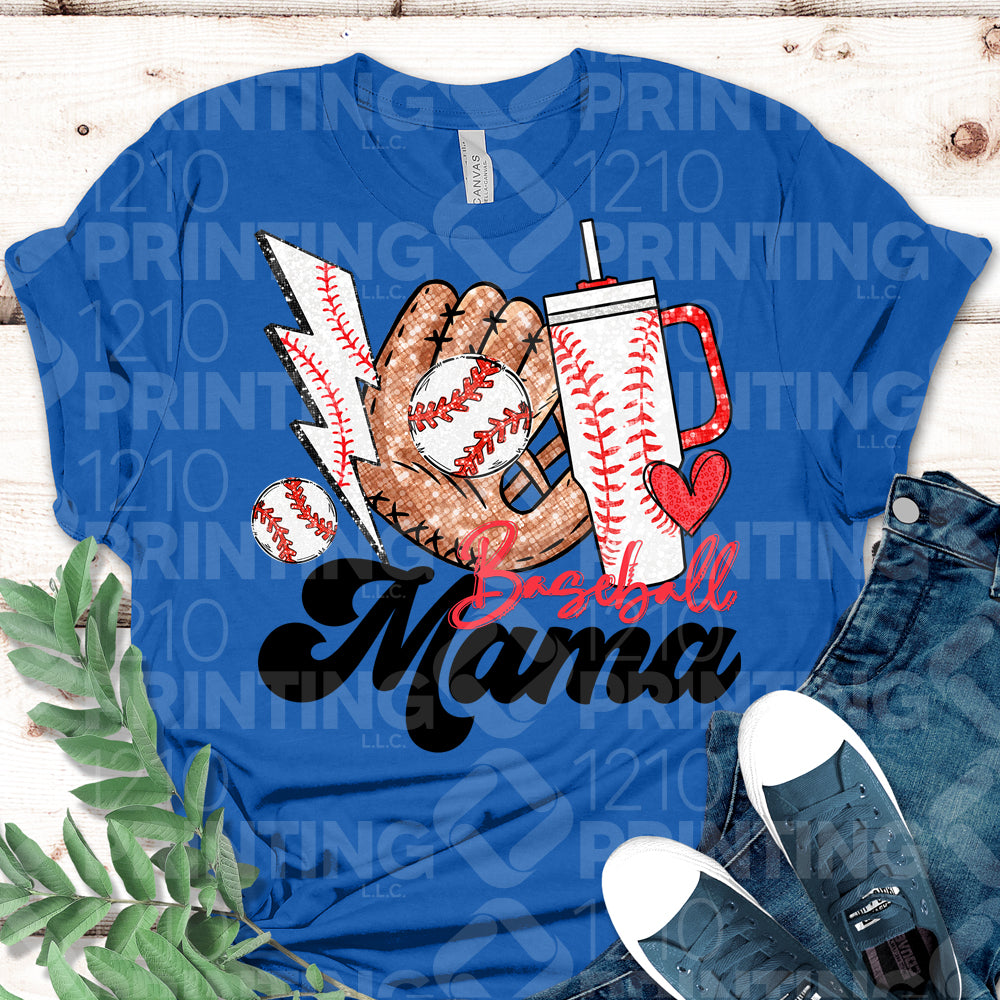 Baseball Mom + Glove + Cup DTF