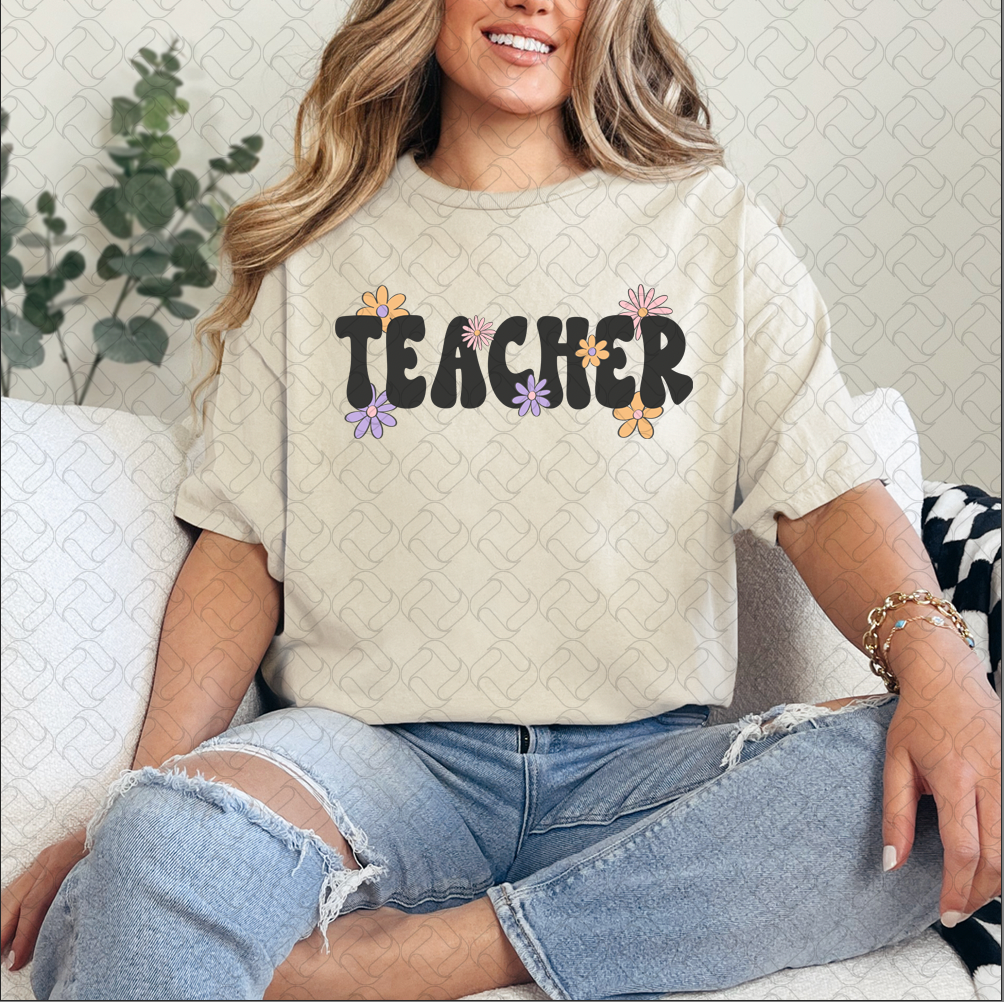Teacher with Flowers