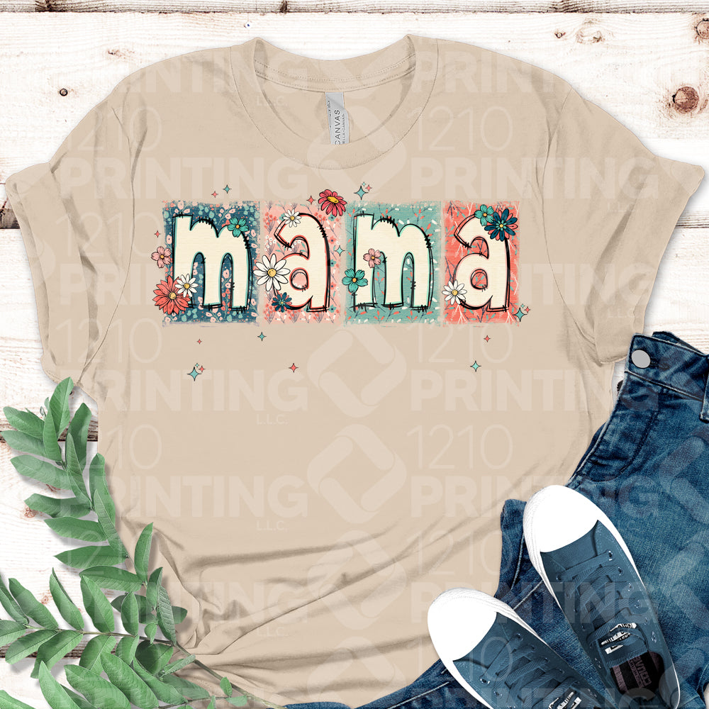 Mama Floral + Stars DTF