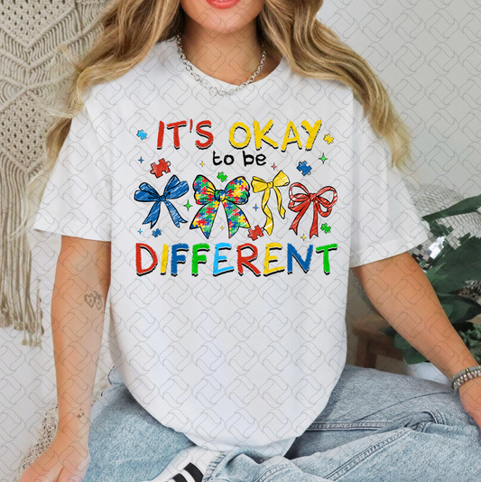 Autism It's Okay to be different Bows