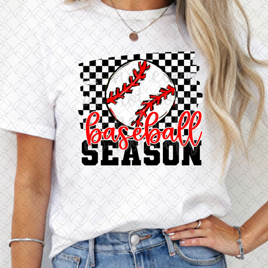 Baseball Season Checkered
