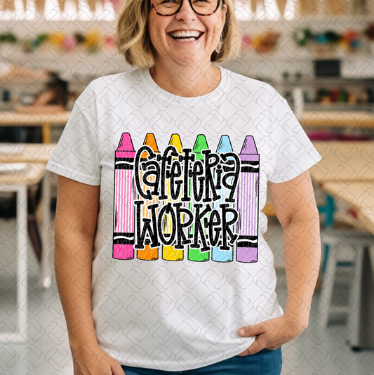 CAFETERIA WORKER CRAYON