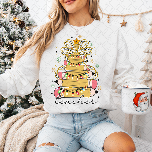 Christmas Pencil Tree Teacher 