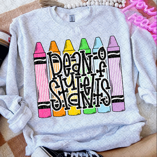 DEAN OF STUDENTS CRAYON