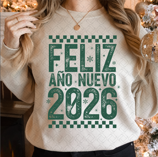 Feliz Año Nuevo 2026 (green)