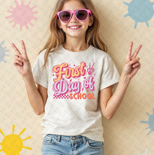 First Day of School (peace sign)