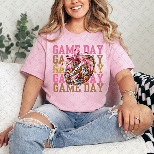 GAME DAY pink gold