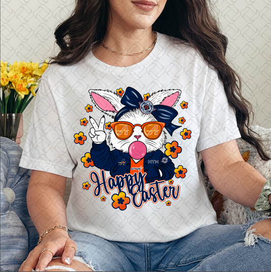 Happy Easter Astros Girl Bunny
