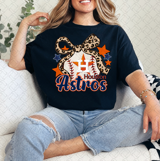 Houston @stros Bow Leopard
