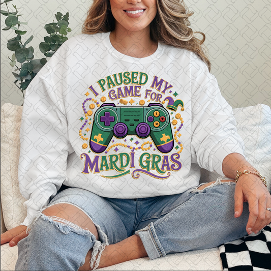 I paused my game for mardi gras