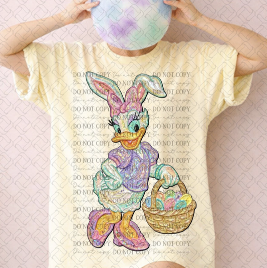 Impasto Easter daisy duck