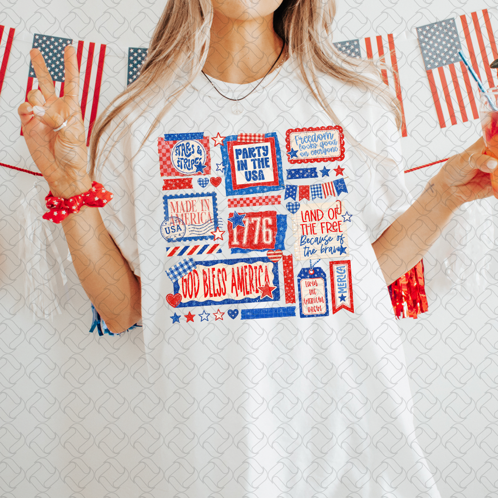 July 4th Pieces flag
