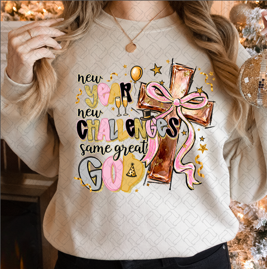 Pink New Year New Beginnings Same Great God