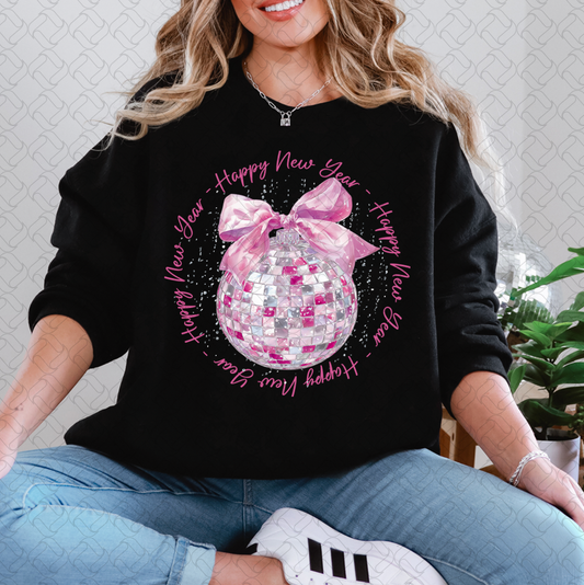 Pink Silver Glitter New Year 