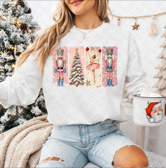 Retro Nutcracker Pink Christmas 