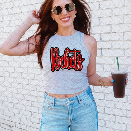 Rockets Letters Glitter