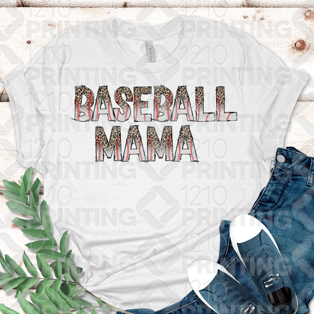 Baseball Mama + Leopard DTF