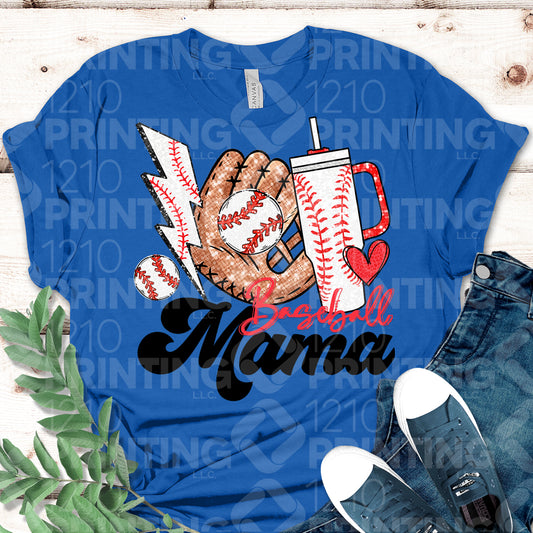 Baseball Mom + Glove + Cup DTF