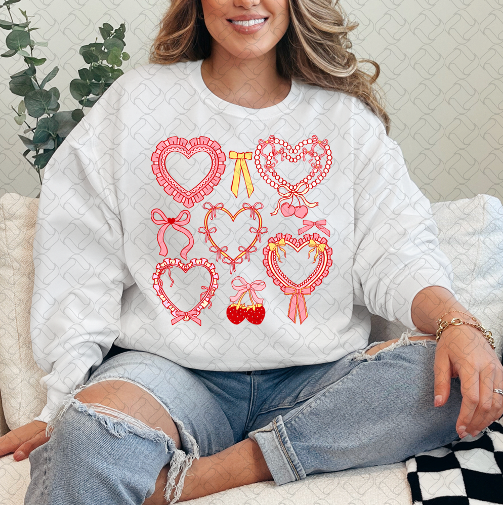 Valentine Frilly Hearts