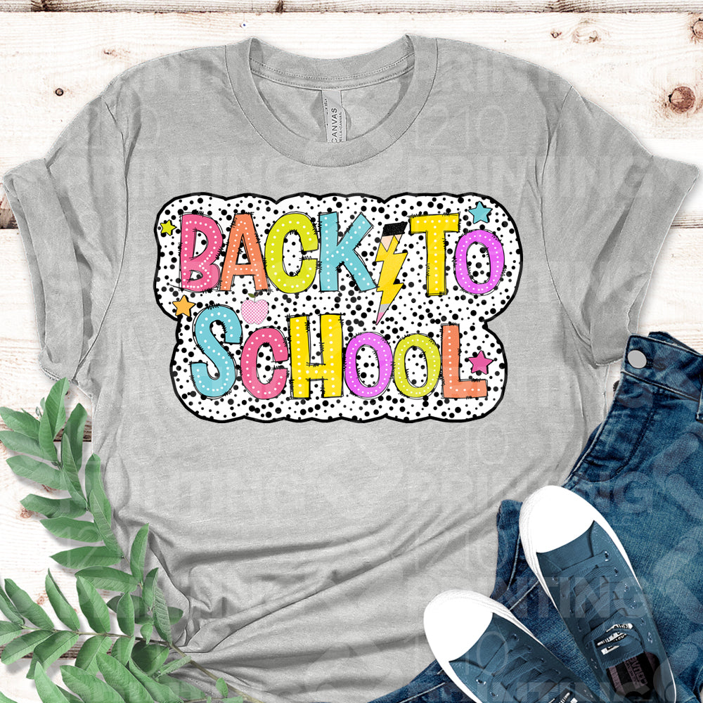 Colorful Back To School DTF