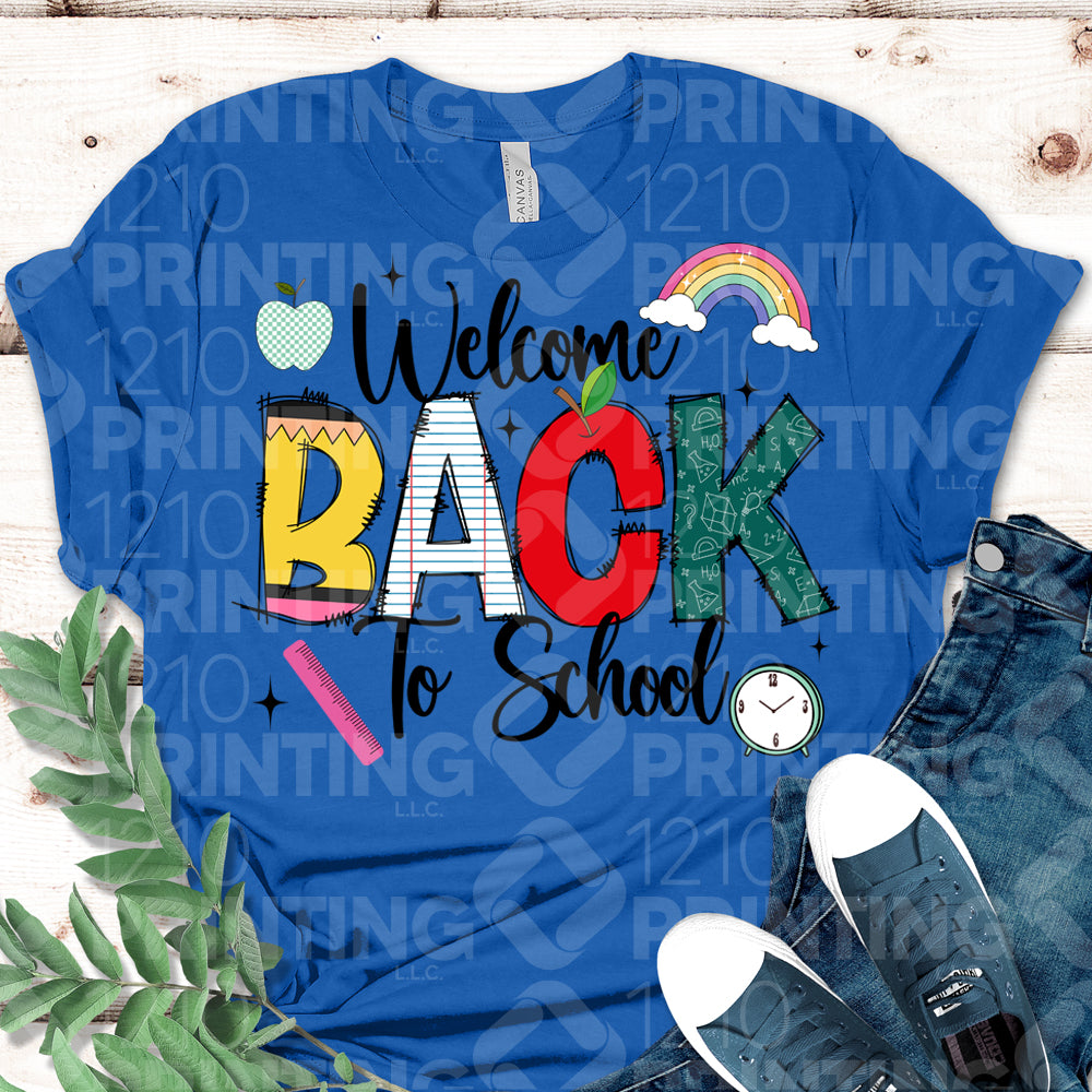 Welcome Back To School Two Fonts DTF