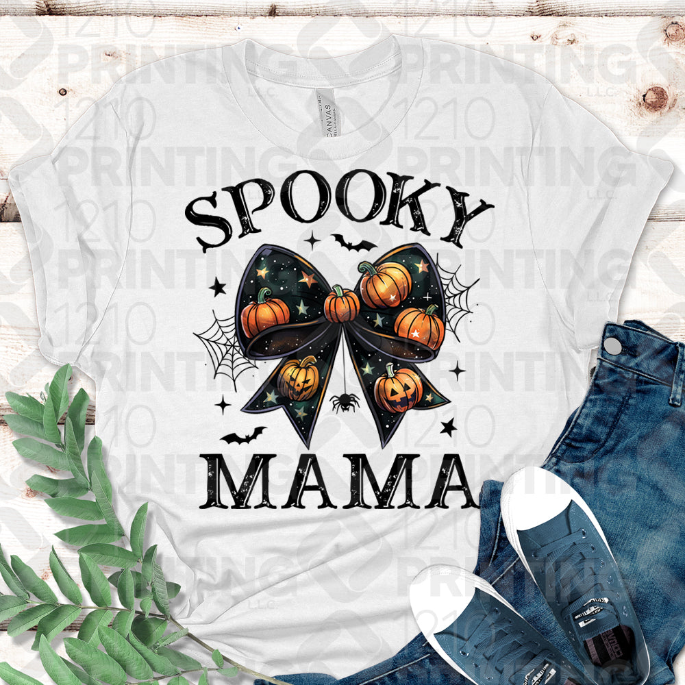 Spooky Mama + Pumpkin Bow DTF