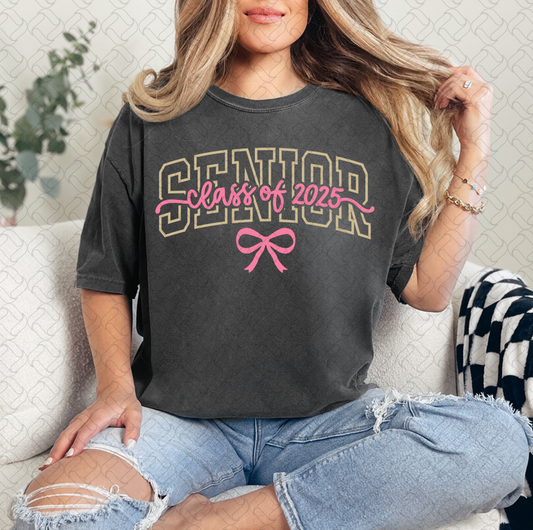 senior 2025 bow pinkgold